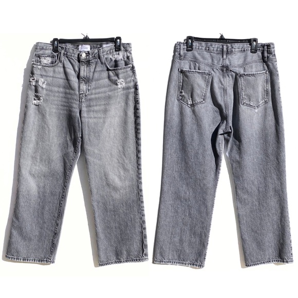 FRAME LE JANE CROP Women’s High Rise Cropped Distressed Jean Kallin Rips size 31 - Picture 11 of 11